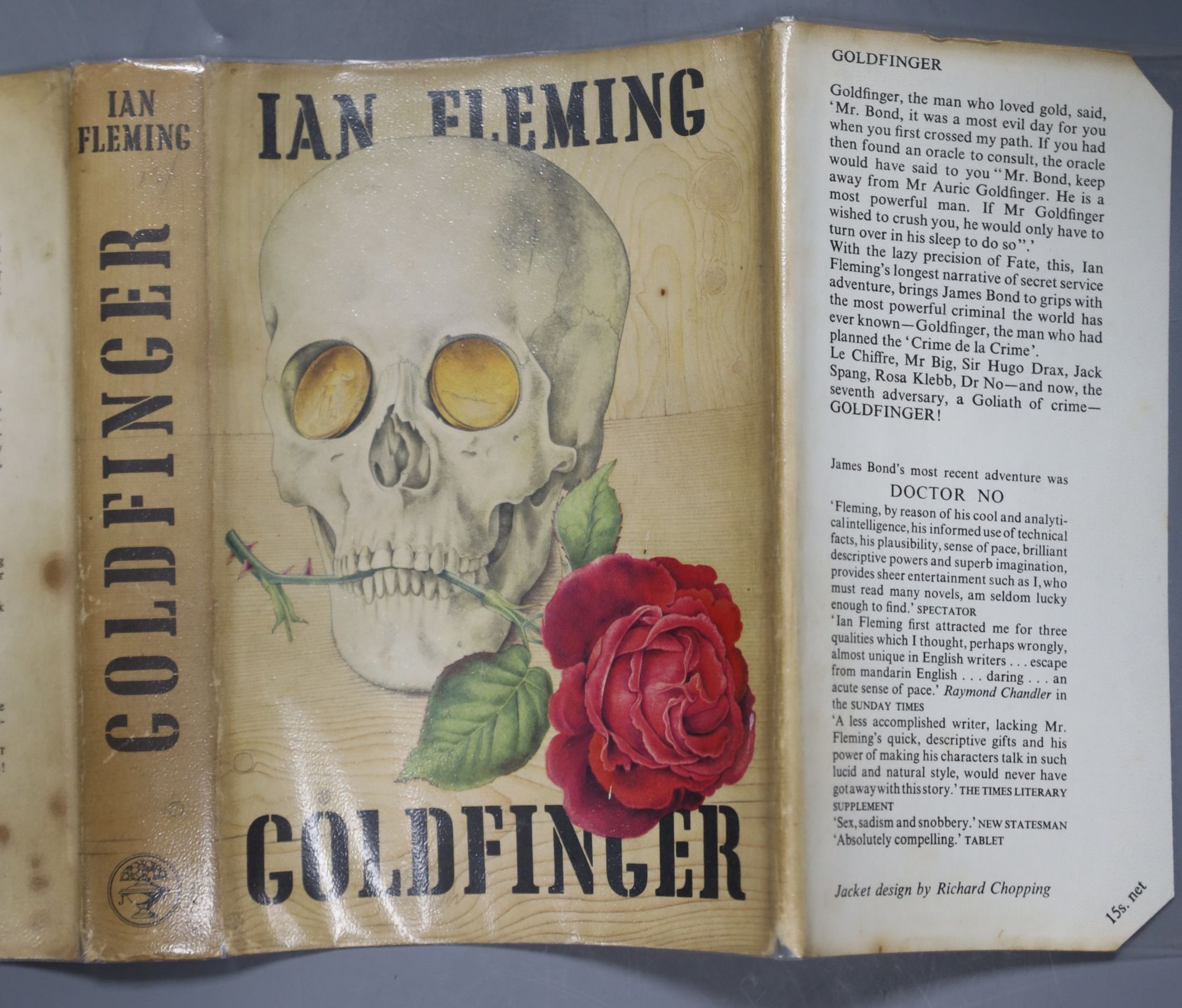Fleming, Ian - Goldfinger, 1st edition (1st impression, 1st issue, 1st state), d/wrapper, 1959